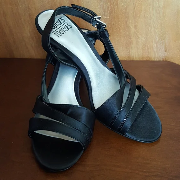 Mootsies Tootsies Size 6 Black Heels - Picture 7 of 13